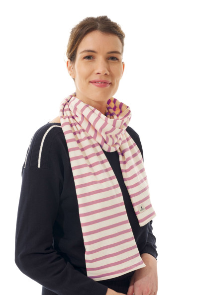 Cotton striped scarf | Mousqueton