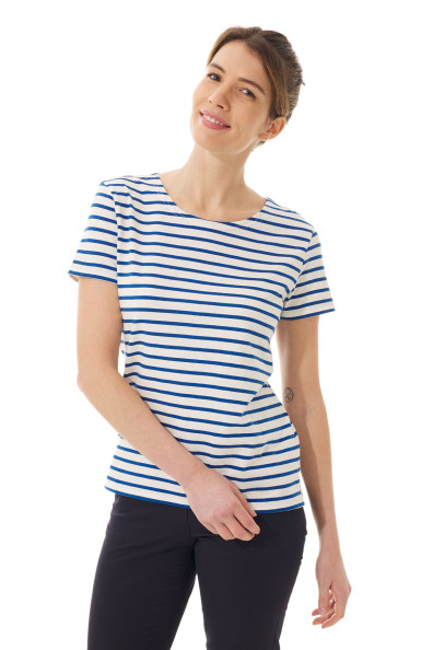 Women's short-sleeved striped T-shirt | Mousqueton