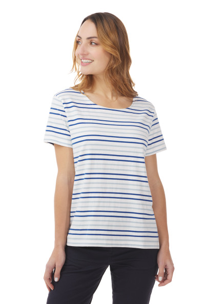 Women's striped short-sleeved T-shirt | Mousqueton