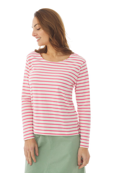 T-shirt rayé manches longues femme | Mousqueton