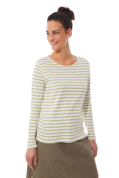 T-shirt rayé manches longues femme | Mousqueton