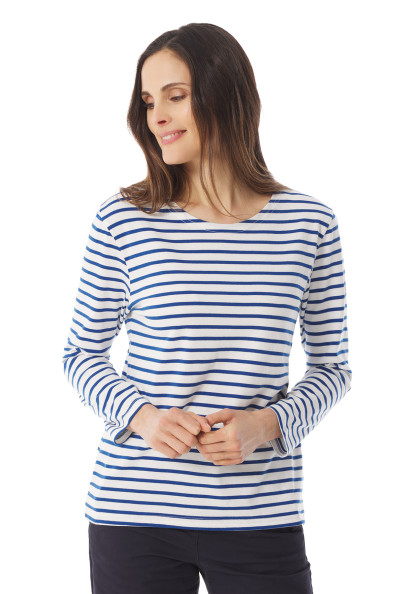 T-shirt rayé manches longues femme | Mousqueton
