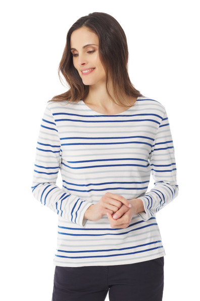 T-shirt manches longues rayé femme | Mousqueton