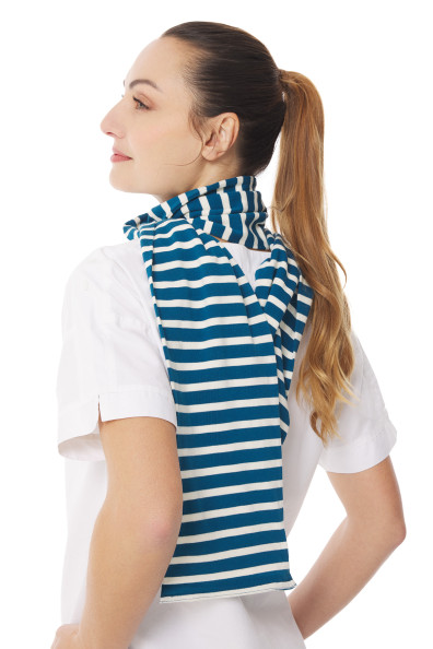 Cotton striped scarf | Mousqueton