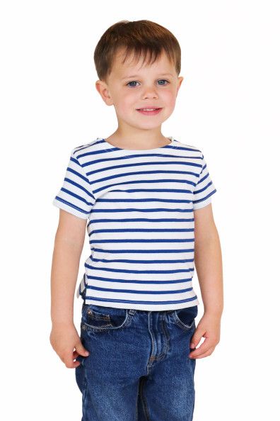 T-shirt rayé manches courtes enfant | Mousqueton