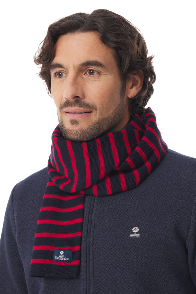Echarpe rayée en laine | Mousqueton