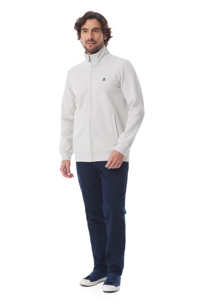 Men's warm zip-up cardigan | Mousqueton