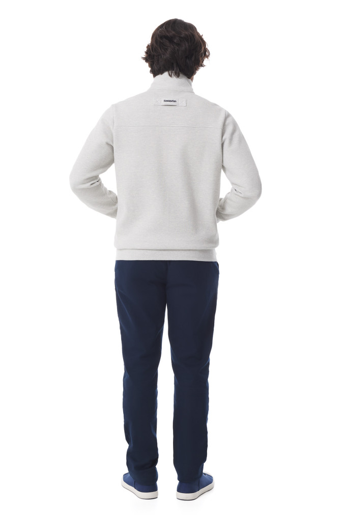 Gilet zippé homme en interlock gris chiné | Mousqueton