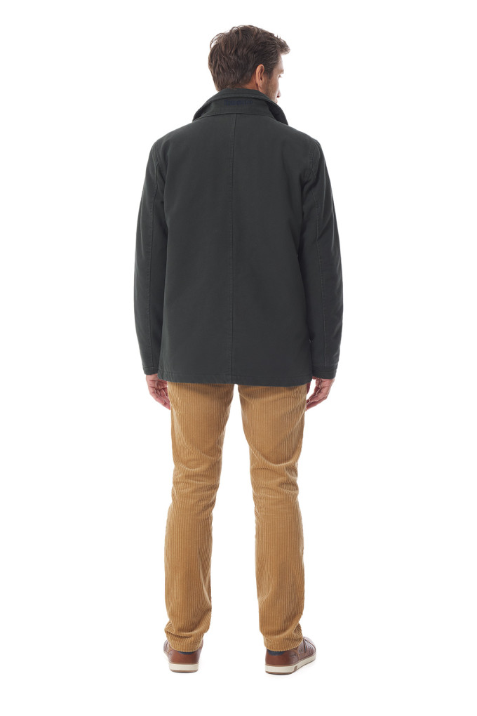 Caban matelassé homme en toile vert foncé | Mousqueton