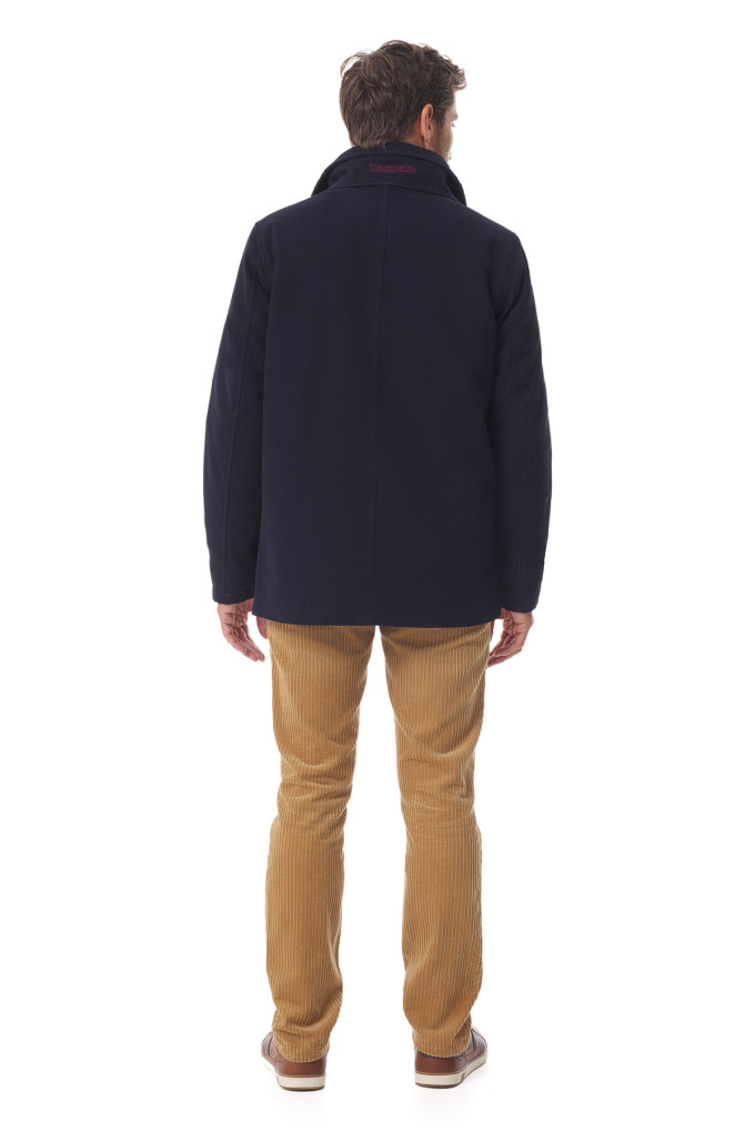 Caban matelassé homme en toile bleu marine | Mousqueton