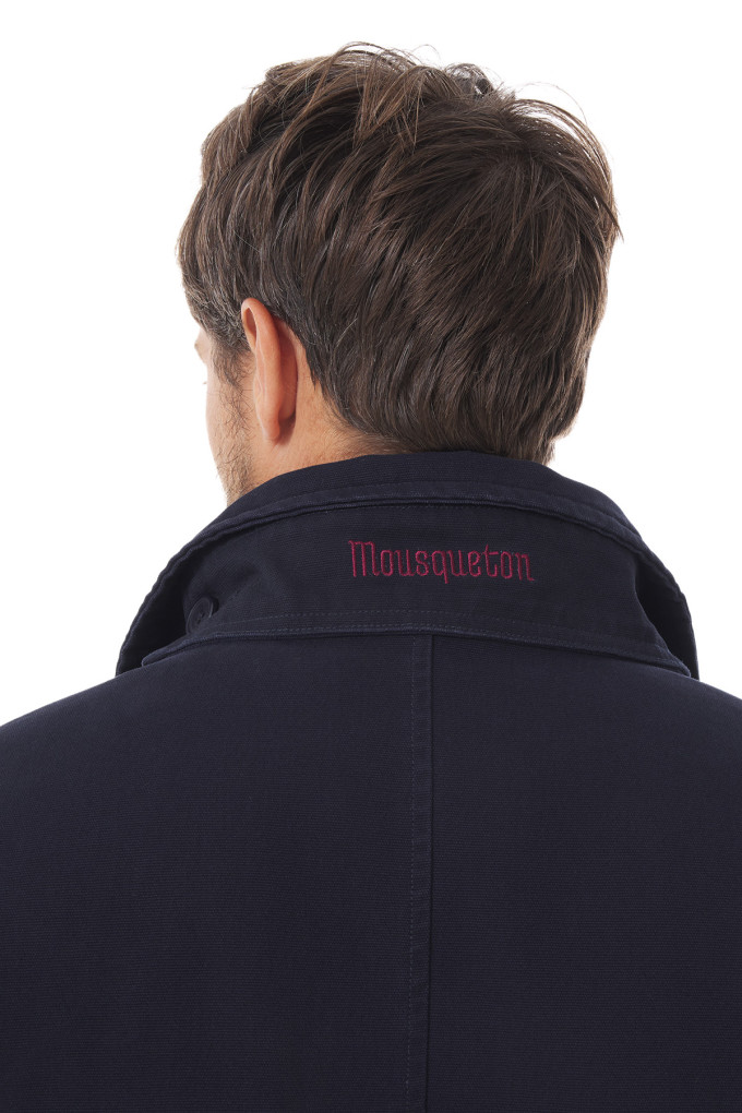Caban matelassé homme en toile bleu marine | Mousqueton