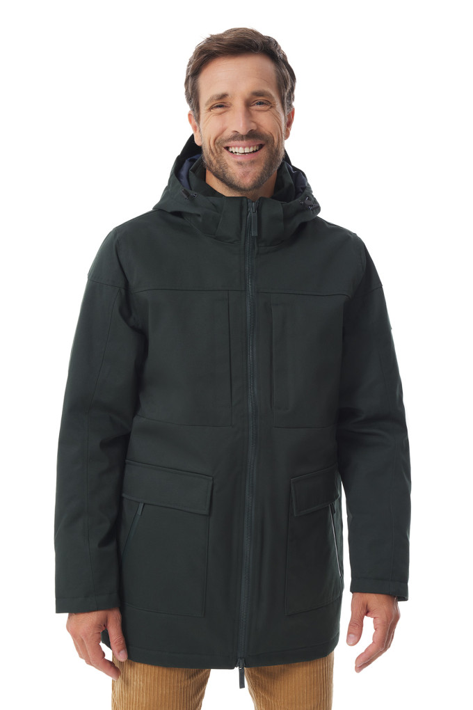 Parka imperméable homme vert foncé | Mousqueton