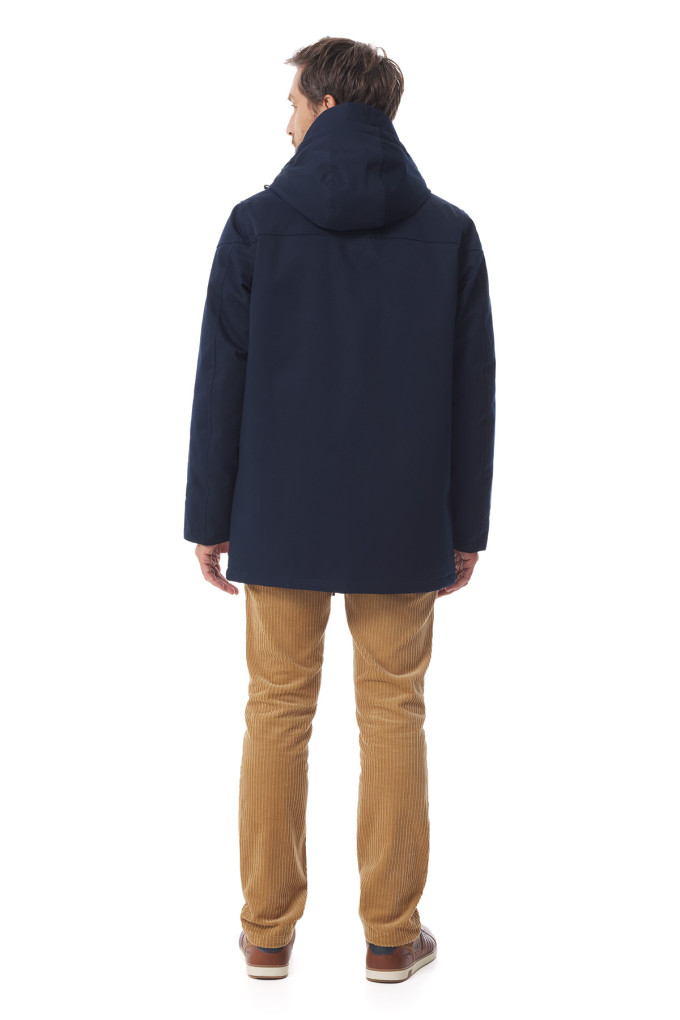 Parka imperméable homme bleu marine | Mousqueton