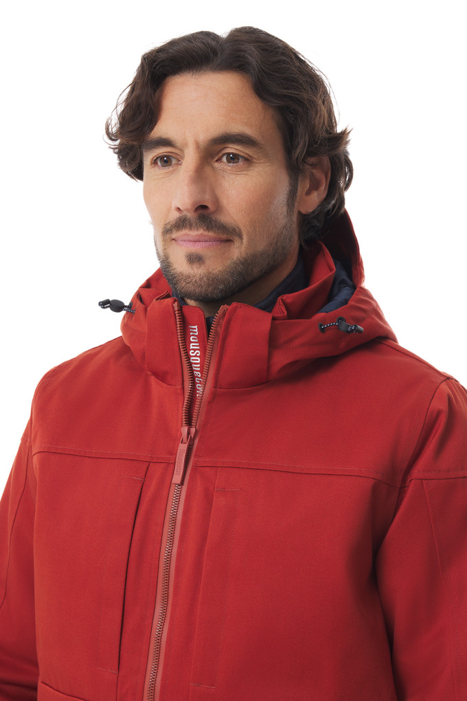 Parka imperméable homme orange tuile | Mousqueton