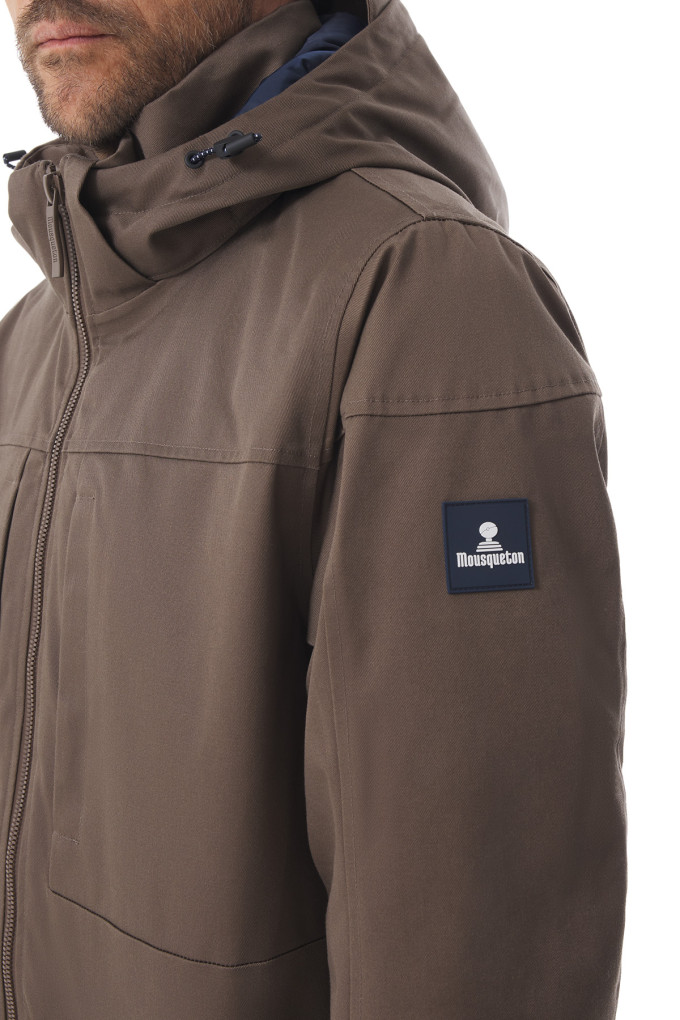 Parka imperméable homme marron pécan | Mousqueton