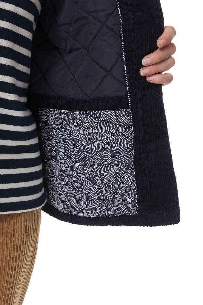 Veste de travail femme en velours côtelé | Mousqueton