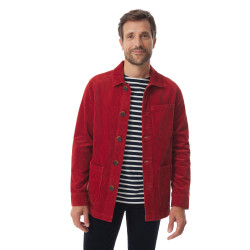 Veste en velours côtelé à capuche pour femme - DILWE - Casual Long