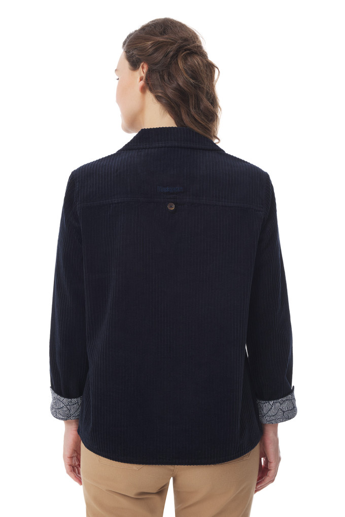 Blouse col V en velours côtelé | Mousqueton