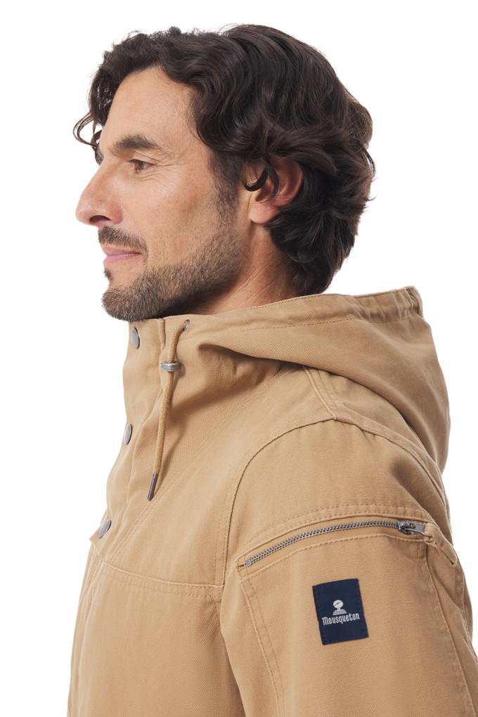 Veste en toile déperlante beige Homme | Mousqueton