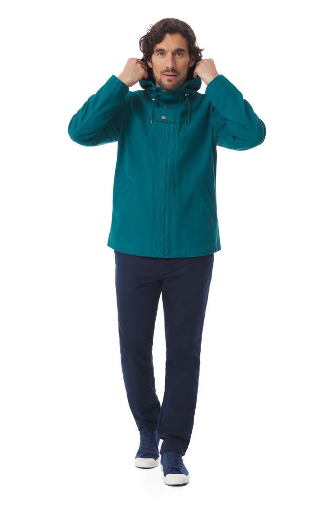 Veste en toile déperlante vert émeraude homme | Mousqueton