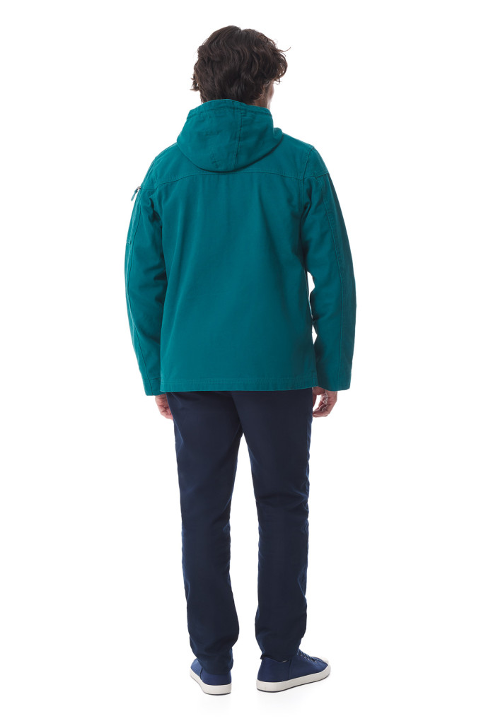 Veste en toile déperlante vert émeraude homme | Mousqueton