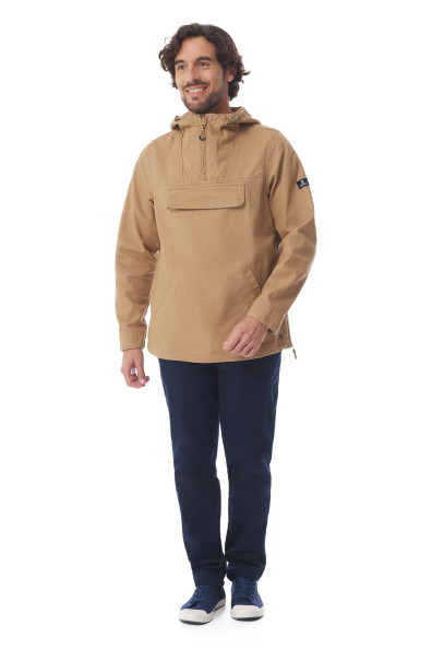 Vareuse mixte à capuche beige | Mousqueton