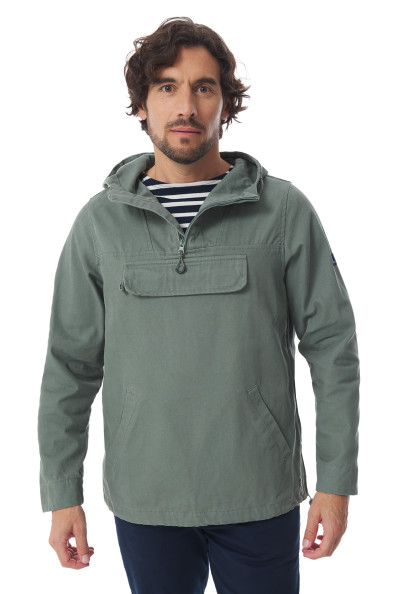 Vareuse mixte à capuche vert kaki | Mousqueton