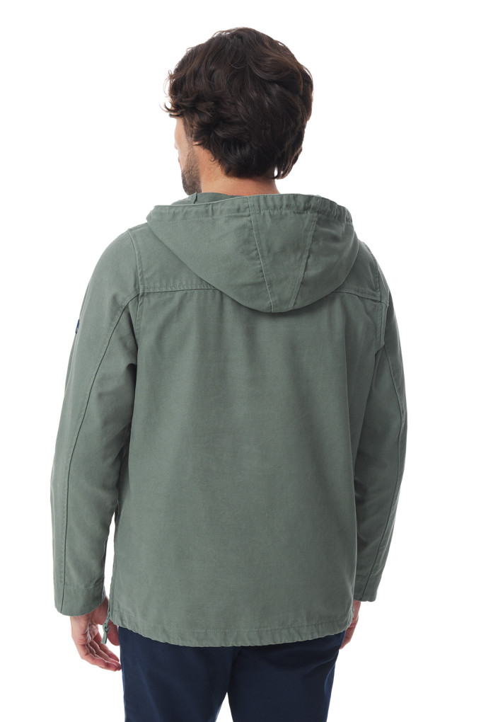 Vareuse mixte à capuche vert kaki | Mousqueton