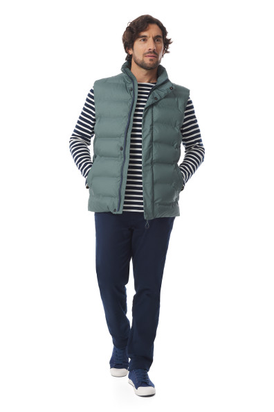 Doudoune sans manches homme vert kaki | Mousqueton