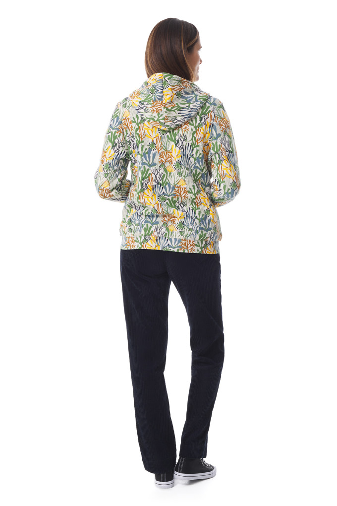 Sweat à capuche femme motifs flore marine | Mousqueton