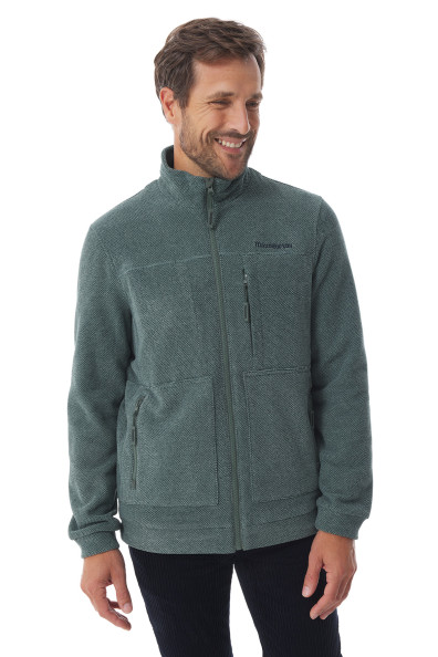 Veste polaire zippée homme vert kaki | Mousqueton