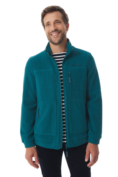 Veste polaire zippée homme vert émeraude | Mousqueton