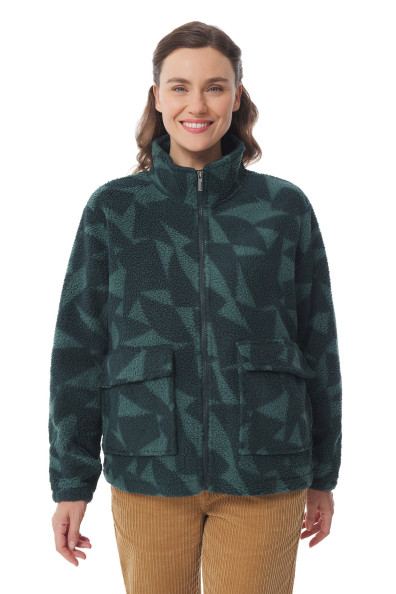 Veste en sherpa à motifs voile femme | Mousqueton