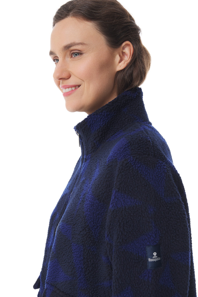 Veste en sherpa à motifs voile femme | Mousqueton