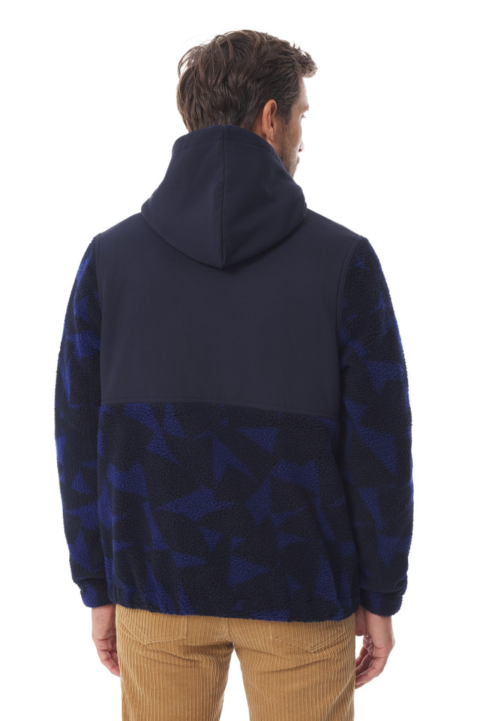 Hooded sherpa fleece jacket | Mousqueton