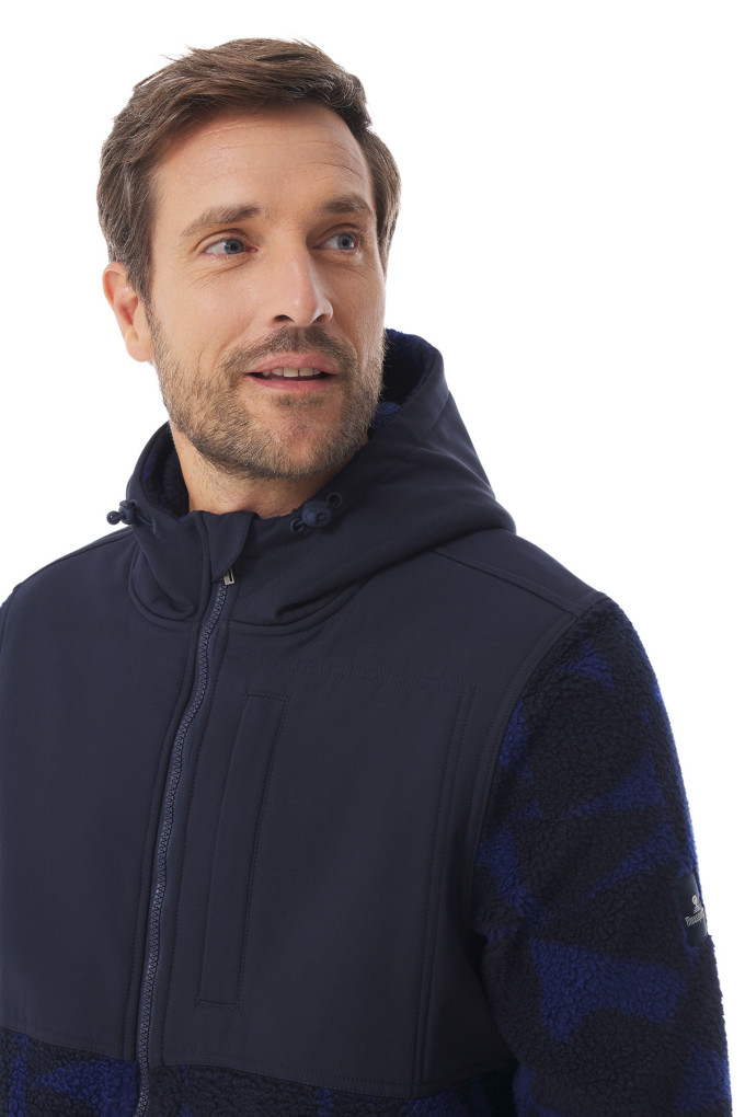Hooded sherpa fleece jacket | Mousqueton