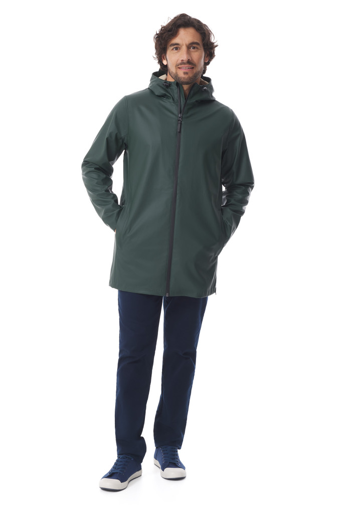 Ciré vert foncé imperméable mixte | Mousqueton