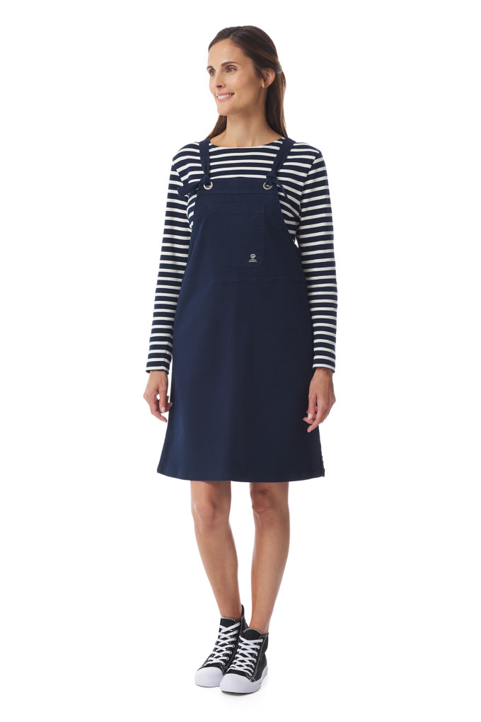 Robe salopette en coton | Mousqueton