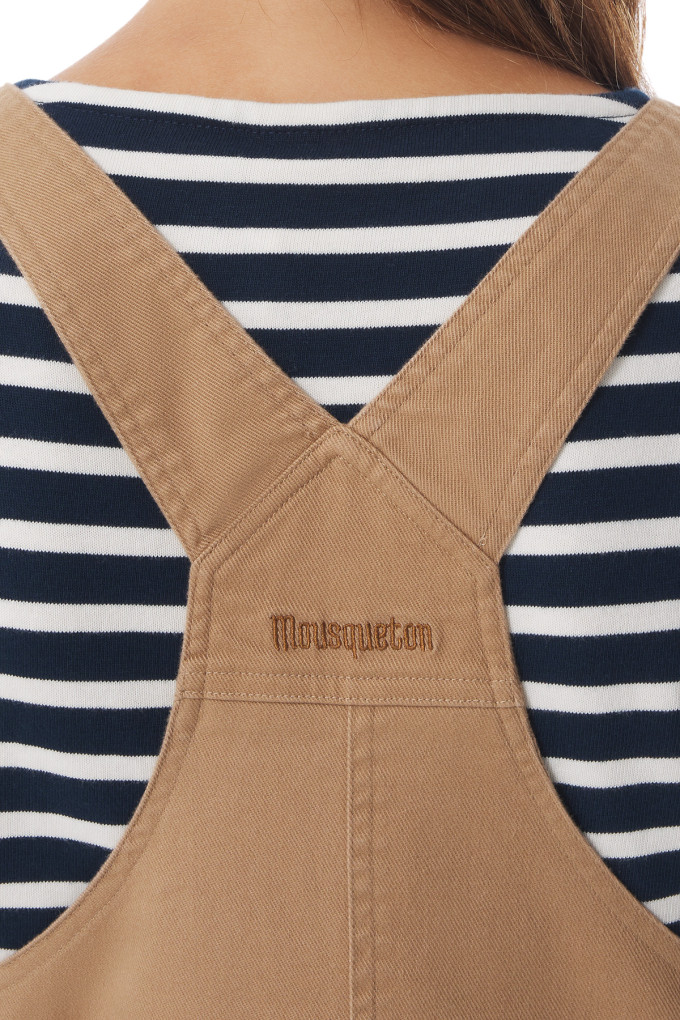 Robe salopette en coton | Mousqueton