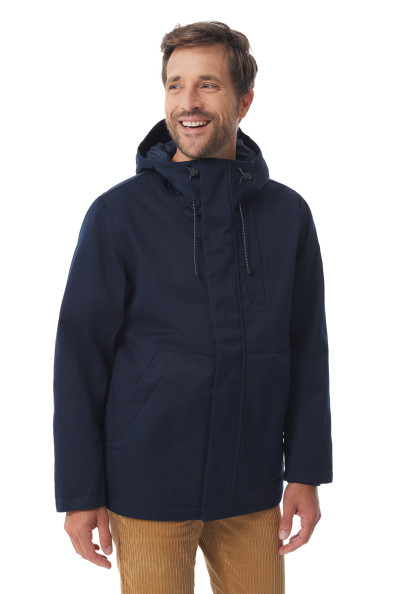 Veste imperméable à capuche homme bleu marine | Mousqueton