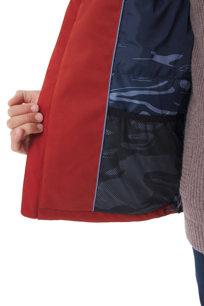 Veste imperméable à capuche homme orange tuile | Mousqueton