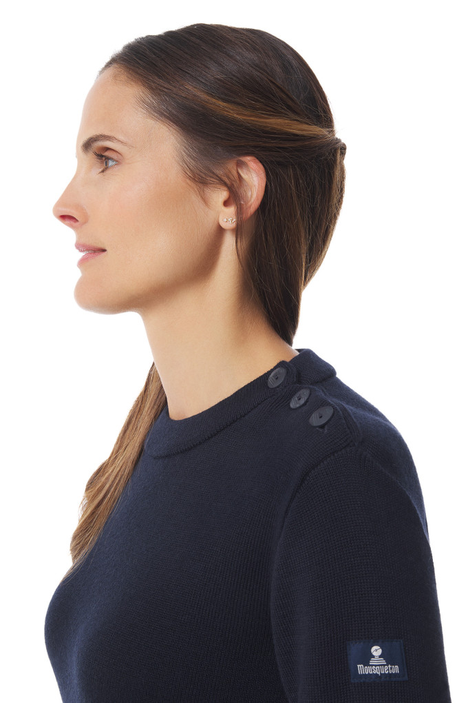 Pull marin femme bleu marine | Mousqueton