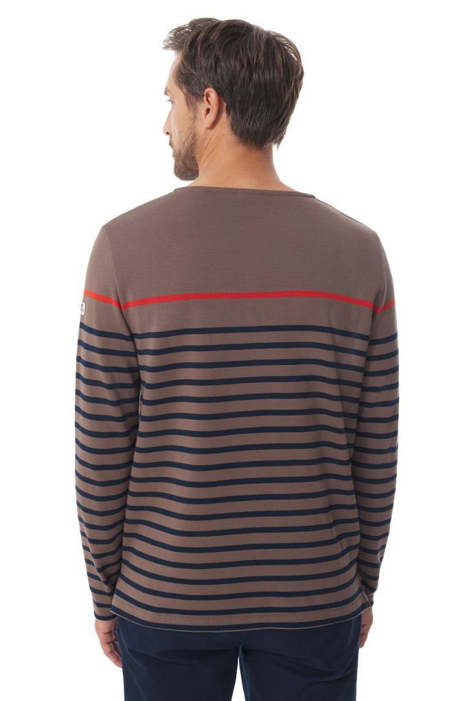 Marinière homme multicolore marron marine orange | Mousqueton