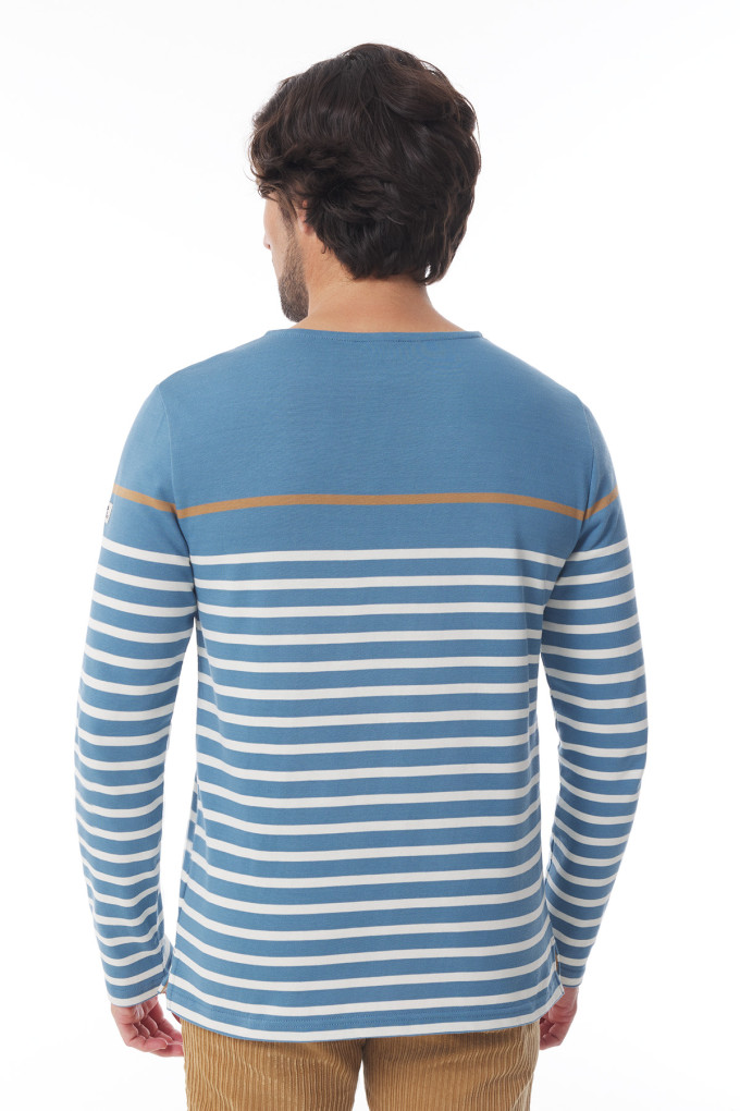 Marinière homme multicolore bleu clair provençal et beige | Mousqueton