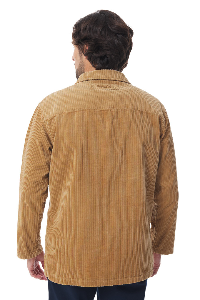 Vareuse mixte en velours côtelé beige | Mousqueton