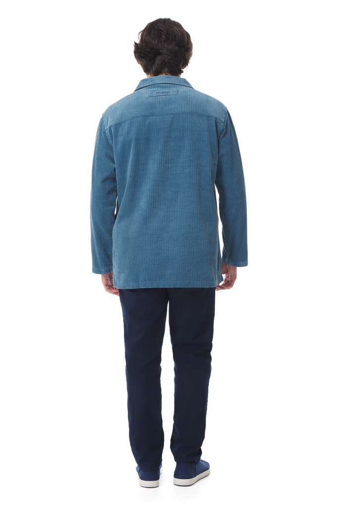 Vareuse mixte en velours côtelé bleu provençal | Mousqueton