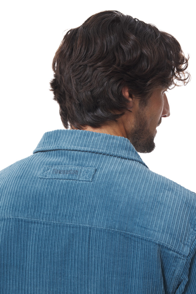 Vareuse mixte en velours côtelé bleu provençal | Mousqueton