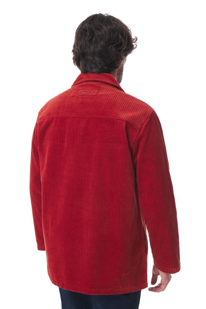 Vareuse mixte en velours côtelé orange tuile | Mousqueton