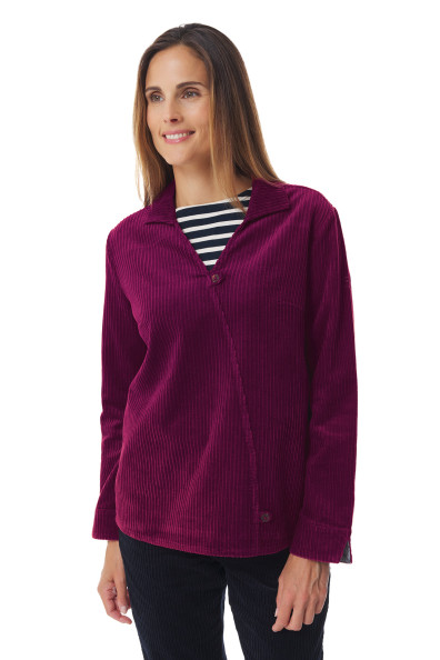 Blouse col V en velours côtelé | Mousqueton