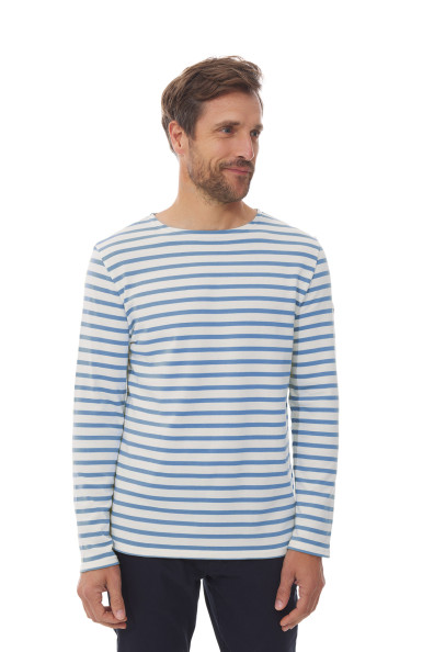 Marinière homme à manches longues bleu clair provençal | Mousqueton